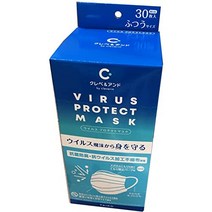 3개 세트 클레베&앤드바이러스 프로텍트 마스크 30장입×3 상자 3個セット クレベ＆アンドウイルスプロテクトマスク 30枚入×3 箱