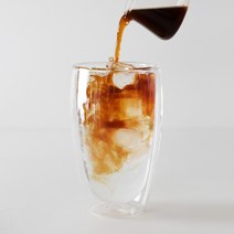 [천삼백케이] [키친몰링] 제노아 이중유리컵 450ml, 단품