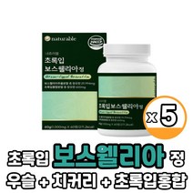 뉴질랜드 초록입 보스웰리아정 추출분말 보스웰릭산65% 함유 우슬 치커리 추출물 분말 식약처 HACCP 인증, 5박스, 초록입 보스웰리아