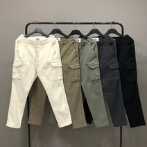 맨스토리 남자 빅사이즈 기모 베이직 유니 카고 밴딩팬츠