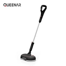 [퀸나] 트러스트 무선 듀얼 스핀 물걸레 청소기 QMDS-7000W [물분사/물걸래/청소기/소독/집들이], 블랙