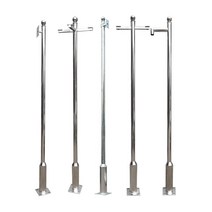 CC티비폴대 전신주 2미터 3미터 cctv 설치 브라켓 감시, 2.5m, 검은 색