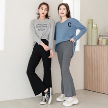 앤더데이 여성용 4가지선택 골지 부츠컷팬츠
