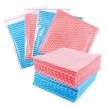 KP 물결행주(1P포장)(100개) 인견행주 행사용 홍보용 판촉용, 핑크 중(33x35cm) 반포장
