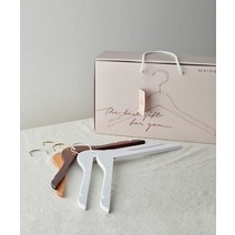 MAINETTI 원목 옷걸이 기프트세트 옷걸이 10P+기프트카드+박스 SET, 38cm, Walnut