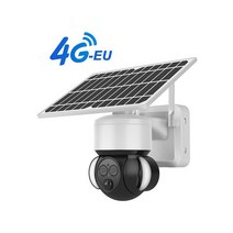 U박스-5x 광학 줌 7x 전자 태양 PTZ 카메라 와이파이이 야외 4G Sim 카드 양방향 오디오 플러드 야간, 01 White 4G-EU_02  32G Card
