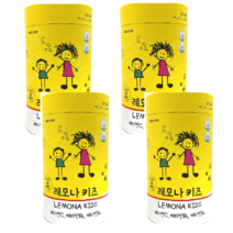 경남제약 레모나 키즈 100정 어린이 비타민c 레몬맛 츄어블, 4개, 370g