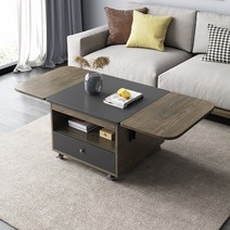 접이식 거실 테이블 서랍 수납형 이동식 좌식 확장형 낮은 식탁 티테이블