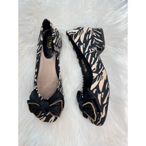 호피리본단화플랫슈즈