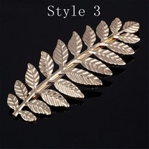 선물 골드 바비 핀 실버 헤어 클립 소녀 헤어핀 머리 빗 잎 머리핀, [03] Style3