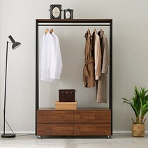 웨이F 18T LPM 1800스틸 이동식행거장 2단1200서랍장, 빈티지