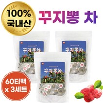 국내산 꾸찌봉 차 티 백 침출차 국산 쿠찌뽕 삼각 티백 쿠찌뽕 열매 먹는 방 법 구찌뽕 커피 물 대신 대용 식후 차 국산 꾸찌뽕 마시는 시원한 여름 음료 수 따뜻한 차 50대 중년, 60티백 x 3세트 (180티백)