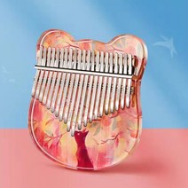 링팅칼림바 어쿠스티 악기 칼림바 17 키 21 핑거 피아노 고래 패턴 mbira calimba 뮤지컬 학습 바디 어린이 책 피아노 선물 48, 21 키 레드