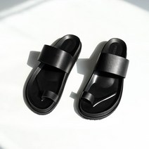 모룸 키높이 천연 소가죽 발가락 슬리퍼 남자 샌들 M1356
