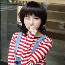 샤기스타일의 롤링컬 통가발