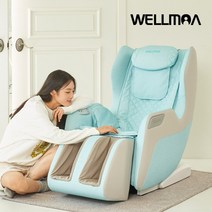 23년 웰모아 판매율1위 [웰모아] 링크 LK-5000 고급형 소형 안마의자 [무상AS1년+전용 러그 증정], 소다블루