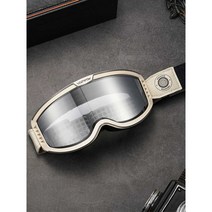 오토바이 고글 김서림방지 자전거 빈티지 투명 헬멧, 검정색 과 흰색 띠(흰색 선 )