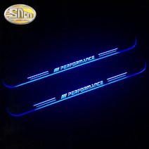 bmw 도어라이트 벤츠 면발광led바 SNCN 방수 아크릴 이동 LED 환영 페달 자동차 스커프 플레이트 도어 Sill, 03 front 2pcs white