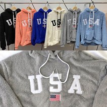 오션 x 시그니쳐 USA 양털 후리스후드 6컬러 남녀공용