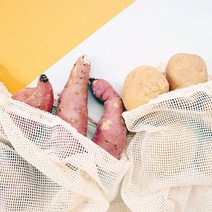 아베라 제로웨이스트 순면 삼베 파우치 장바구니 면주머니, 1개, 2.메쉬 파우치 S