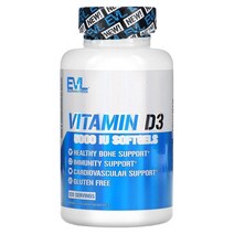 EVLution Nutrition (EV루션 뉴트리션) EVLution Nutrition Vitamin D3 5 000IU 소프트젤 120정, 3개