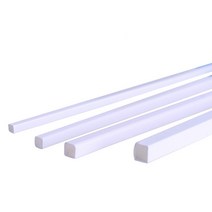 사각 파이프 각 아연 흰색 사각형 튜브 3-10mm 플라스틱 ABS 중공 사각형 파이프 5 개 25cm 길이 DIY 빌딩, 01 5PCS, 06 10x8x250mm