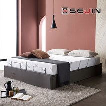 세진침대 바론 무중력 모션베드 전동침대+코지블루 메모리폼 230T 매트리스, 바론 모션베드+메모리폼230T(모카그레이)