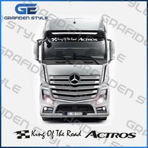 호환 1 피스 mercedes actros 트럭 앞 유리 스티커 스티커 l 150 cm 원본 제목 표시, 푸른