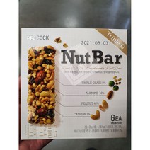 피코크 PEACOCK 너트바 트리플G 210g 현미 수수 완두콩 아몬드 피넛 캐슈넛 뉴트리션바 그래놀라, 1개