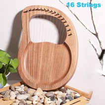 HARP 미니 리라 하프 거문고 하프 현 피아노 나무 마호가니 악기 튜닝 렌치가 여분, 01 16 String Wood Color