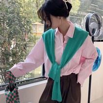 여자 매듭 봄과 가을 뜨개 목티목 카라 씨양모 짧은목도리