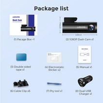 대쉬 캠 블박 1296P 대시 영어 음성 제어 미니 자동차 DVR 와이파이 대시캠 나이트 비전 G센서 24 시간 주차 모니터링, 3.M300 Standard List - No TF c