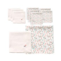 큐비앤맘 플라워 스카프 손수건 세트 10p 43 x cm (6매입) 35 (4매입)