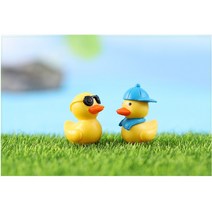 프로사부작 오리 미니어처 홈가드닝 화분소품 테라리움 선반 장식 화분꾸미기 미니소품, 선글라스오리
