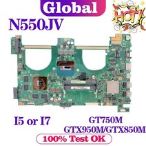 KEFU N550J ASUS N550JV N550JK N550JX G550J G550JK G550JX 노트북 마더 보드 i5 i7 4th GT750M GTX850M GTX950M, I7-4th Gen GT750M