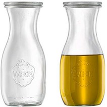 Weck 764 Juice Jar 2 Pack – Eco-friendly Weck Jars with Lids – 18oz - 1/2 Liter Weck Glass Jars – Ai, 1, 기타