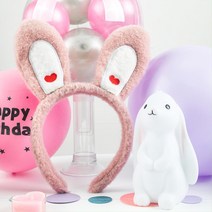 바니걸 토끼머리띠 핑크 무대소품 응원머리띠 학교축제의상 생일파티 할로윈
