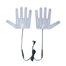 발난로 사무실 접이식 전기 발히터 발난로 온열기 온풍기 풋워머 파티션 usb 1 쌍 장갑 히터 가열 장갑 탄소 섬유 천 가열 장갑 패드 새 장갑 패드 피트 워머, 5손가락 열선 패드