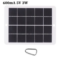 태양열설치 태양광패널 3w 5v 폴리 실리콘 야외 여행 충전기 캠핑 하이킹을위한 usb 전화 배터리 전원 은행, 01
