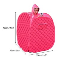 가정용사우나 반신욕기 1인 찜질방 사우나 휴대용 접이식 스팀 캐빈 스파 룸 텐트 상자, 갈색