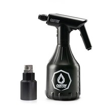 CARTON 카톤 자동차 세차 전동분무기 다용도 원예 자동 압축분무기 2.0L 블랙 + 부채꼴노즐, 전동분무기+50도노즐(블랙)