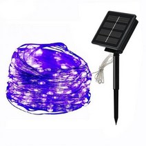 LED 태양열 스트링 패어리 라이트 크리스마스 20M 10M 5M 50/100 /200LED 구리 와이어 웨딩 파티 정원 장식 램프, [05] purple, [03] 20m 200led