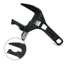 ZIO-BIZ 양면 몽키 스패너 블랙 / 파이프렌치 경량 광폭 만능 몽키스패너 렌치 라쳇 스패너 바이스 배관 수전 세면대 수리용 경량 미니 숏그립 공구 수공구 배관공구