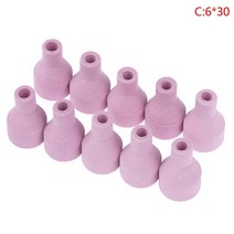 용접기 10pcs tig qq150 qq-150a 456x30 용접 토치 소모품 세라믹 노즐, 레드 6x30 10개