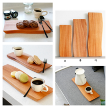 마호가니 푸드 플레이팅보드 원목 접시 음식 양식 분식 일식 간식 초밥 스시 데코, 중(30cm)