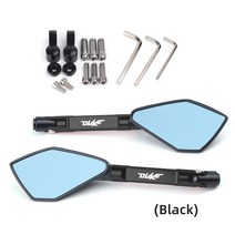 범용 오토바이 미러 CNC 사이드 백미러 블루 눈부심 방지 KTM 250 390 200 690 125 DUKE 990 SUPER DUKE, 06 Black