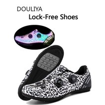 실내자전거 좌식 스핀바이크 스피닝 홈쇼핑 미니 가정용 DOULIYA-반사 잠금 무료 사이클링 신발 플랫 페달, 10 45, 03 White  Lock-Free_10 45