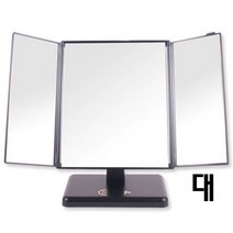 할인존c18Udx23 ST-7015 삼면거울 블랙(대) 탁상 스탠드 화장대 탁상경 3면