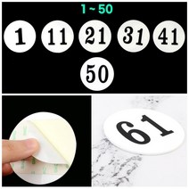 1P 원형 60MM 숫자판 1-50 1 현관문호수 아파트동호수판, 24