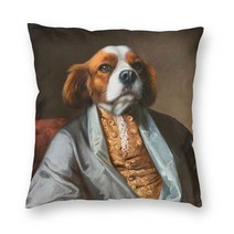 강아지마약방석 개모차 무중력 쿠션럭셔리 Pug 개 초상화 쿠션 커버 소파 폴리 에스터 리갈 애완 동물 빈티, 07 7_02 45x45cm 18x18in